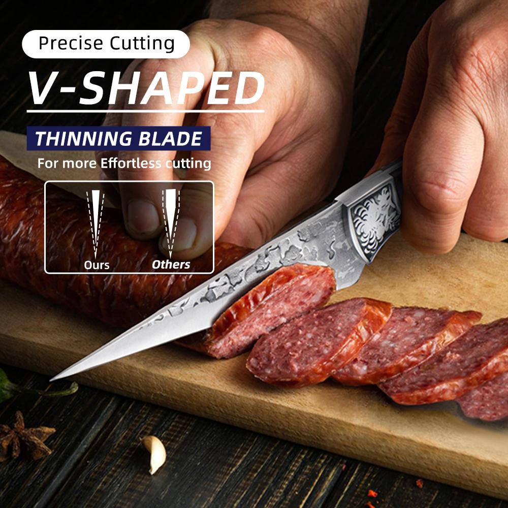 Kitchen Knives Butcher Boning Knife Hand Forged Wooden Handle Utility Knife Chef Slicing Fish Fruit Steak Knife Cleaver Meat