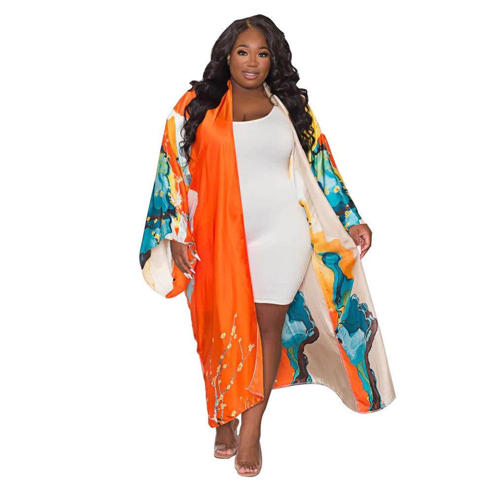 New Women's Multi-Color One Size Cover-Up with Modern Print