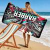 Barber Shop 2D Flat Print Beach Towel, Large Soft Quick Dry Towel for Beach Camping Swimming.MSTJ0918407