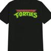 Unisexs Retro Forties T Shirt Black With Red White Vintage Print Lo Vintage Fashion Homme Slightly Unisex