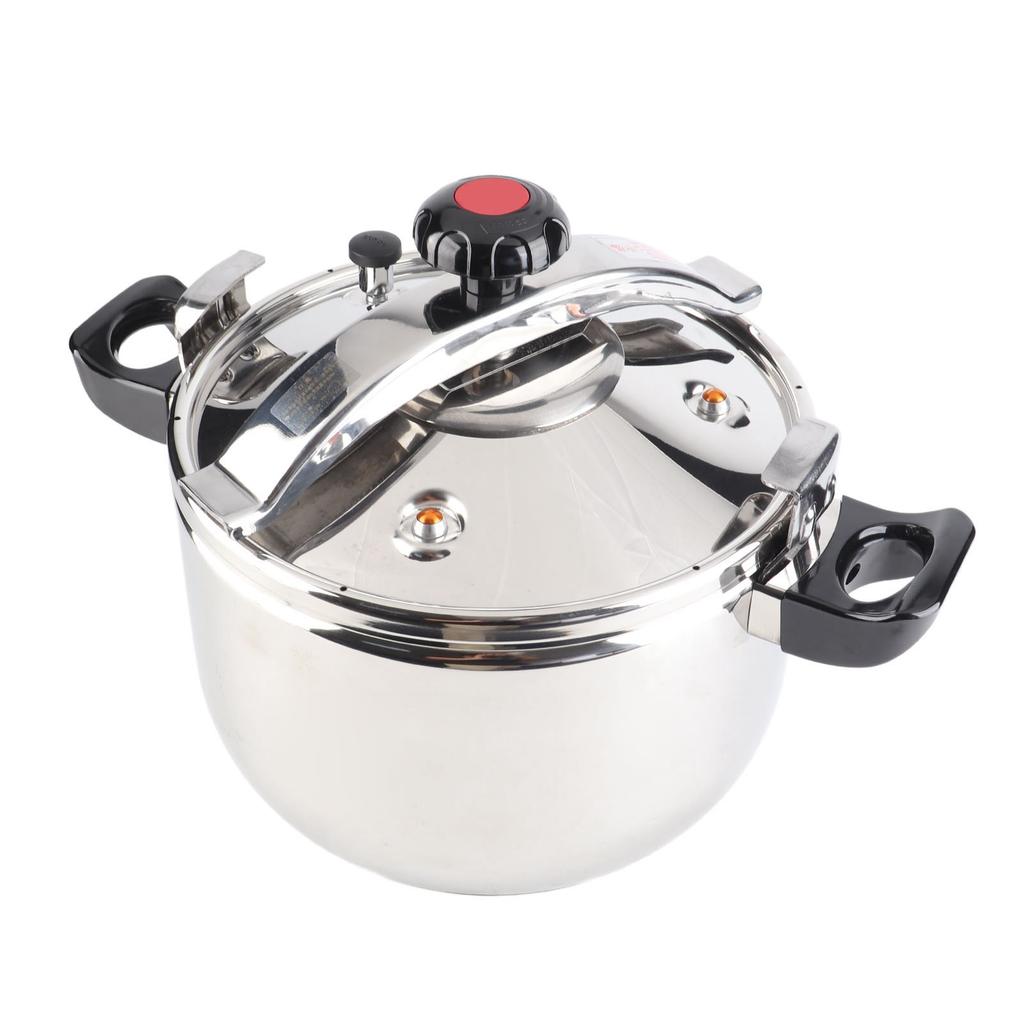 Household Stainless Steel Pressure Cooker Canner Explosion Proof Double Bottom Pressure Cooker for Gas Stoves Induction Stoves