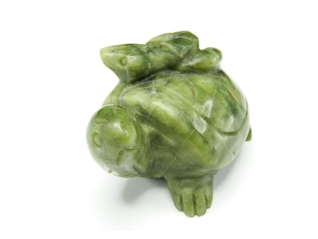 Hand-Carved Natural Serpentine Stone Basalt Bug (Sekigai Basalt Bug) - Traveler's Amulet, Lucky Charm, Feng Shui Item (Hand-Carved Basalt Bug)