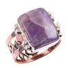 Natural Tiffany Stone Gemstone 925 Sterling Silver TwoTone Gift Ring S.7 t3A28