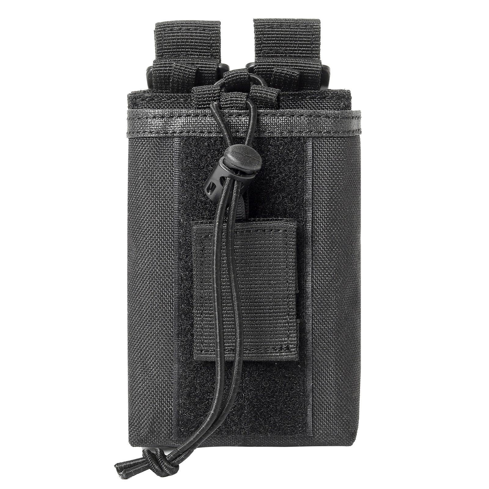 

MOLLE Tactical Walkie-Talkie and Tool Bag - багатофункціональна сумка для аксесуарів для вуличного радіо чорний