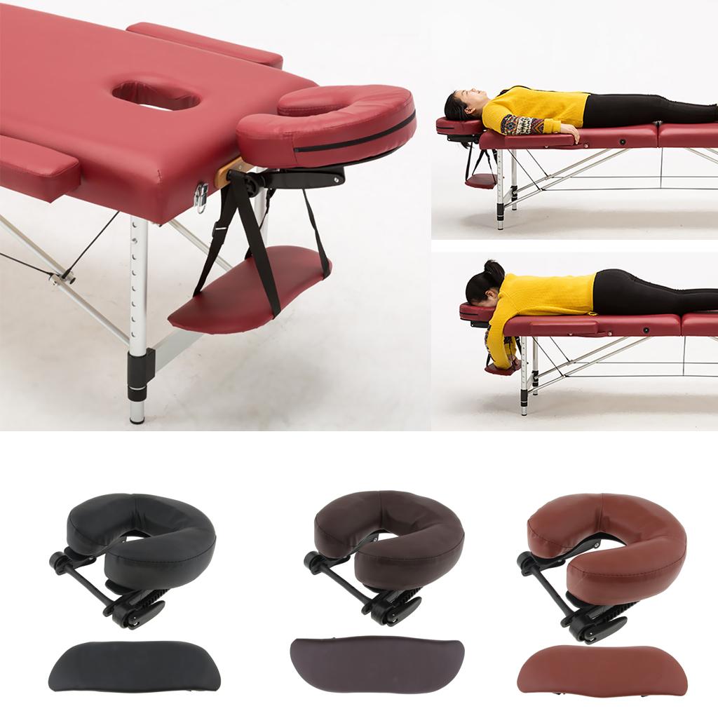 Foam PU Massage Table Pillow Face Down Cradle Cushion Neck Headrest for SPA Bed Portable Accessory