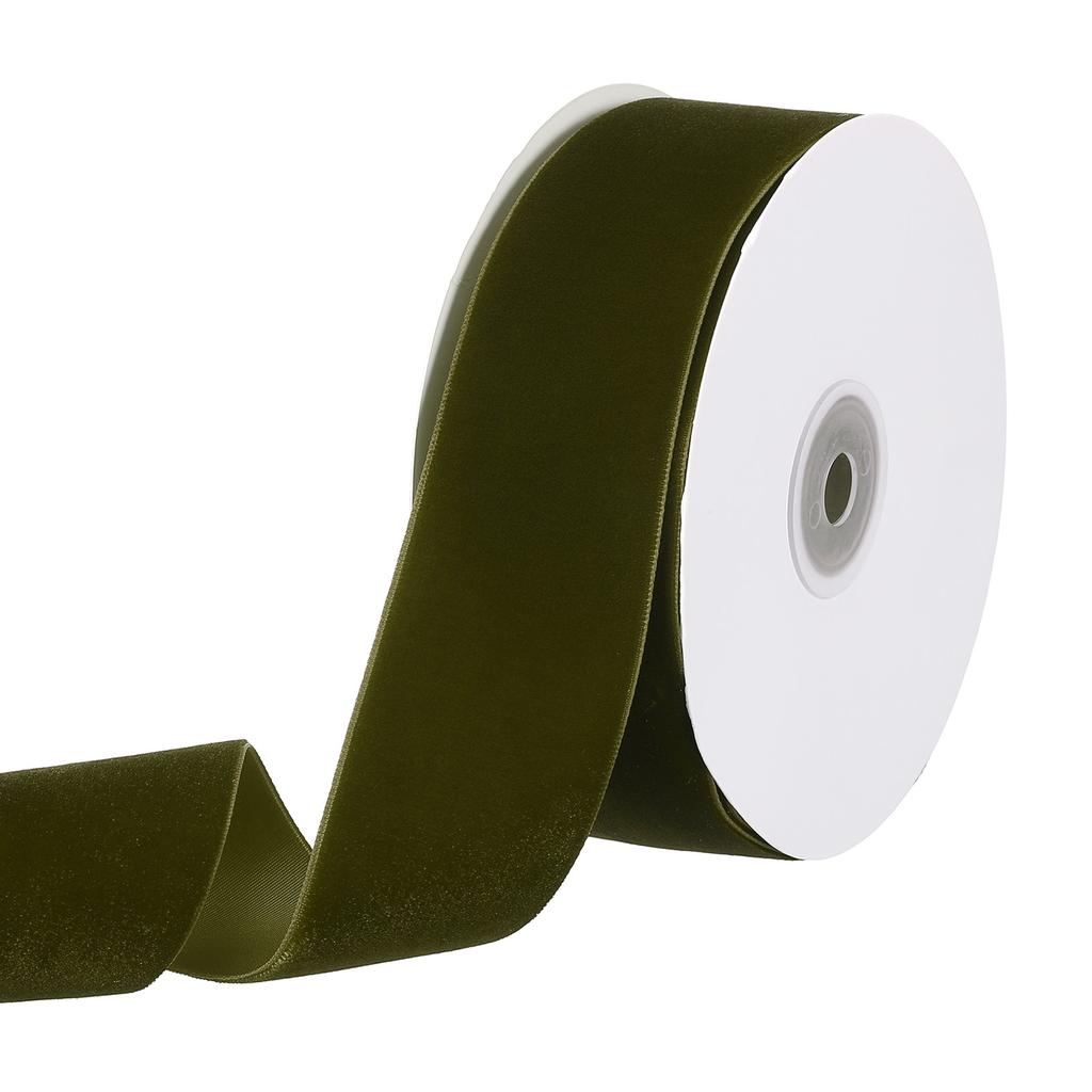 1 Roll  Velvet Ribbon Polyester Single Face Spool for Gift Wrapping Wedding Bouquet Bow Handmade Craft 1-1/2 Inch 10 Yard
