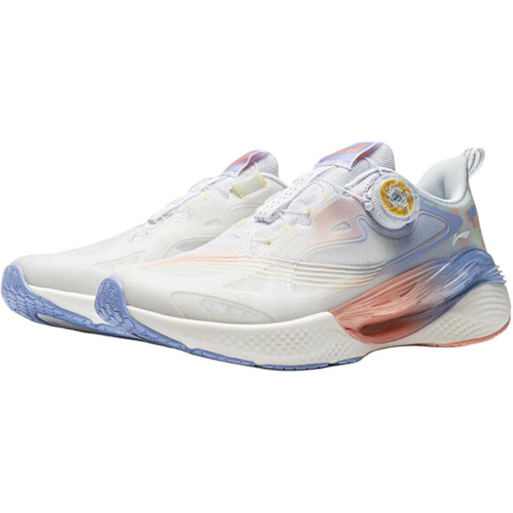 Li Ning Kids Cloud Weave Comfortable Sports Simple Rebound Breathable Running Shoes Men Running Shoes Light-Purple YKFV124-4