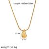 New Arrivals Minimalist 18k Gold Plated Water-drop Pendant Necklace Trendy Stainless Steel Snake Chain Necklace for Women