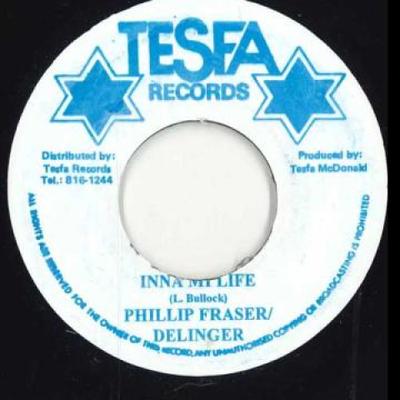 7-Zoll Schallplatte PHILLIP FRASER DELINGER Inna Mi Life Version keine Tesfa 1989 Jamaika Reggae Ska Dub