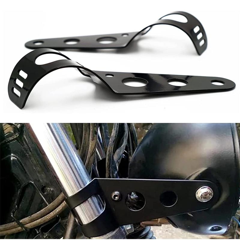 1 pár Univerzální držáky světlometů motocyklu Svorka Ucho vidlice Chopper Držák světlometu 28mm-43mm Nastavitelný Držák motorové vidlice