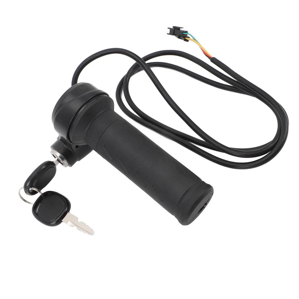 

108X Electric Bike Ignition Switch Throttle Grip Set: Left & Right Handlebar Replacement Parts