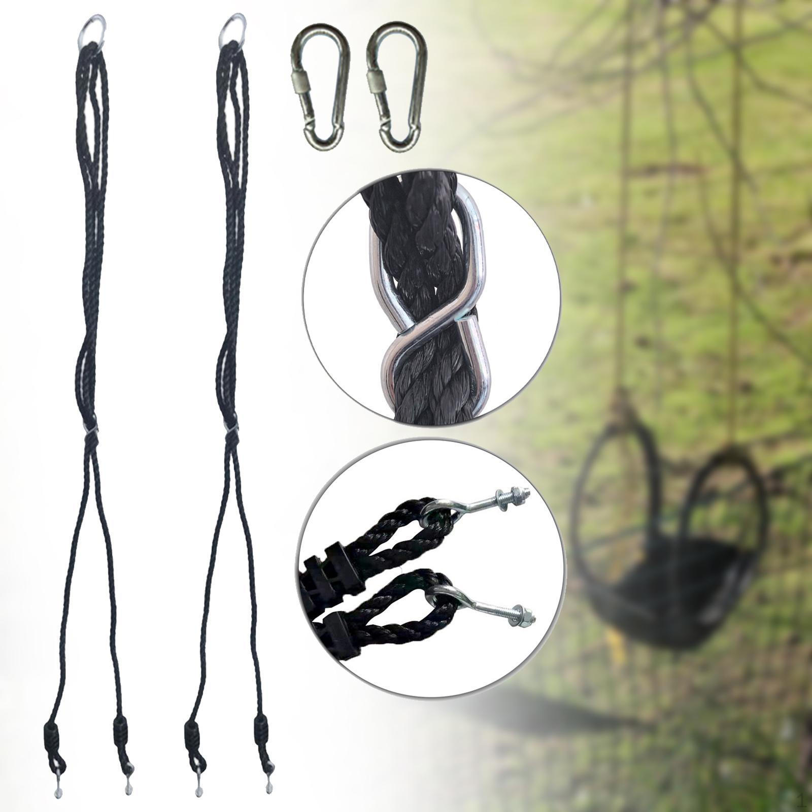 

2 шт. Веревка-удлинитель для качелей с карабином, регулируемая для сада, детской площадки