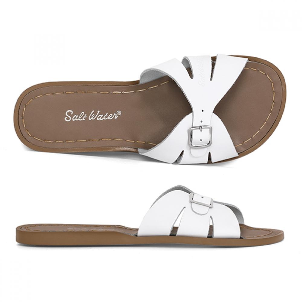 Saltwater Classic Slide Slipper 9900 White  9903 Classic Slide 9900 White (4W6)