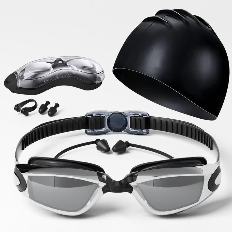 Junwen HD Anti-fog Swimming Goggles Set