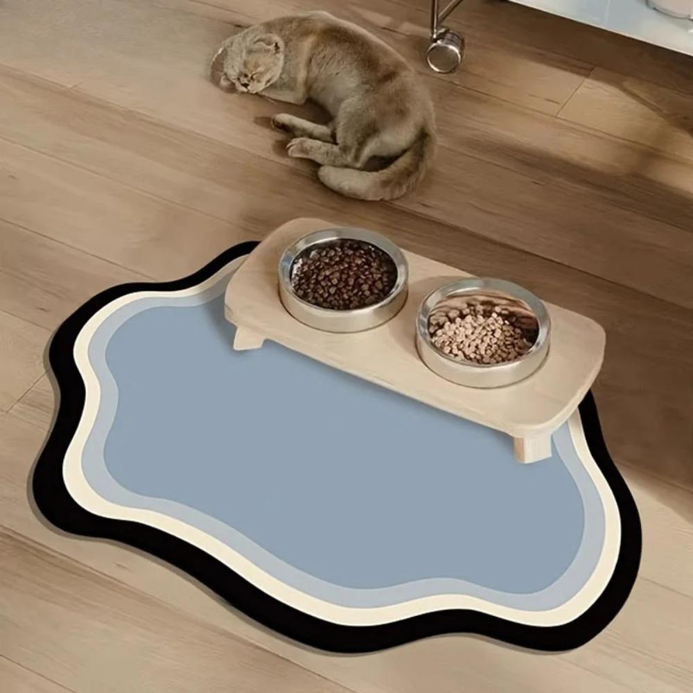 

Absorbent Pet Feeding Mat 30X40CM Quick-dry Non-Slip Placemat, Washable Durable Easy Clean Waterproof Pet Mat Supplies синій