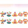 Amosfun 10pcs Resin Clown Charms Hair Barrettes Making Charms Handmade Crafting Slime Charms Pendants for Headband Headdress DIY Crafts (Random Style