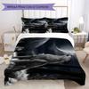 1PC Wolf Theme Bedding Quilt Set Quilt Cover Pillowcase Home Decoration Birthday Gift (1 * duvet cover + 2 * pillowcase, without core)A8