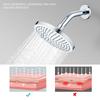Fixed Shower Head - High Pressure 6 Inch Full Chromed Plastic Round Rain Shower with Adjustable Swivel Joint Ball for Bathroom