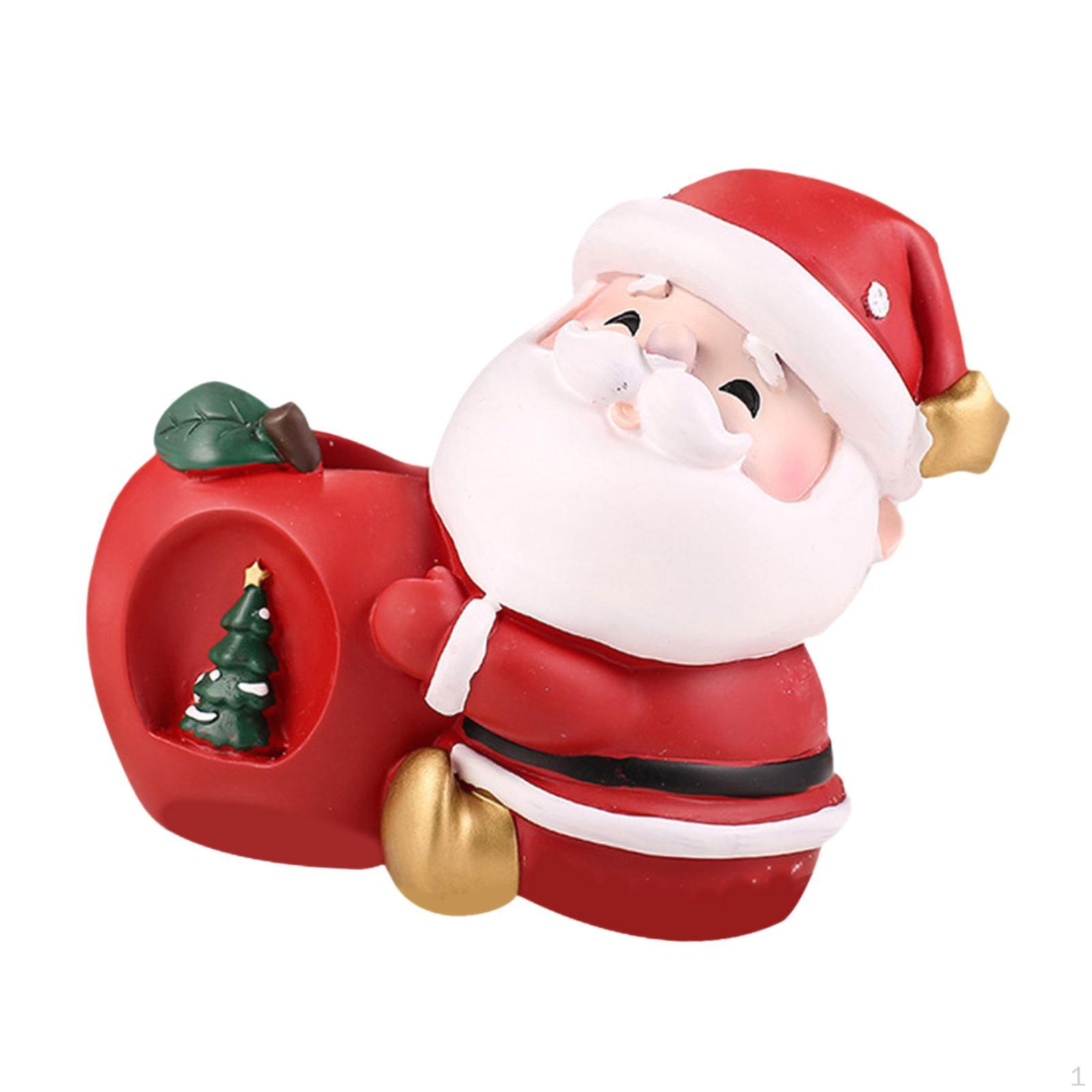 

Рождественские украшения Статуя Санта-Клауса Хранение Конфет в банке Декор на год Фото Реквизит Подарок на праздник красный