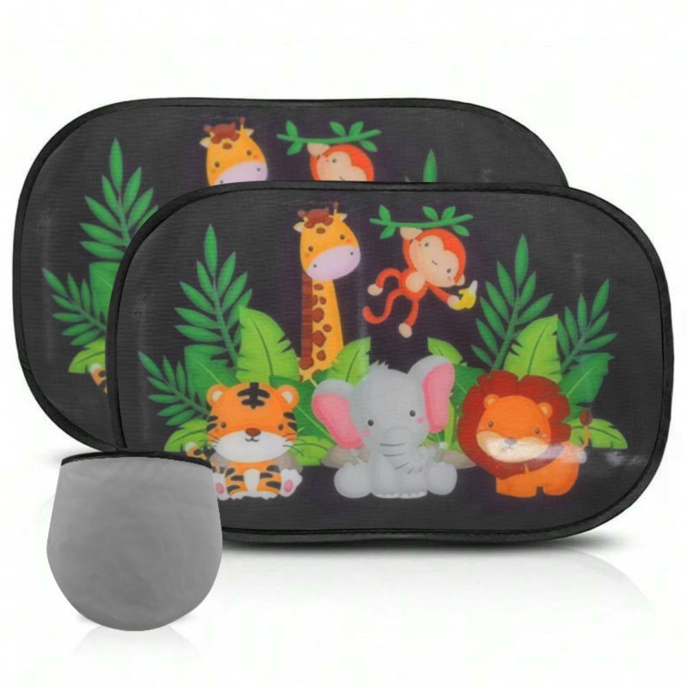 

2 шт. Адсорбційні сонцезахисні шторки на бічні вікна Мультяшний сонцезахисний козирок Сітчастий чохол Дитина Діти Дорослі Style B