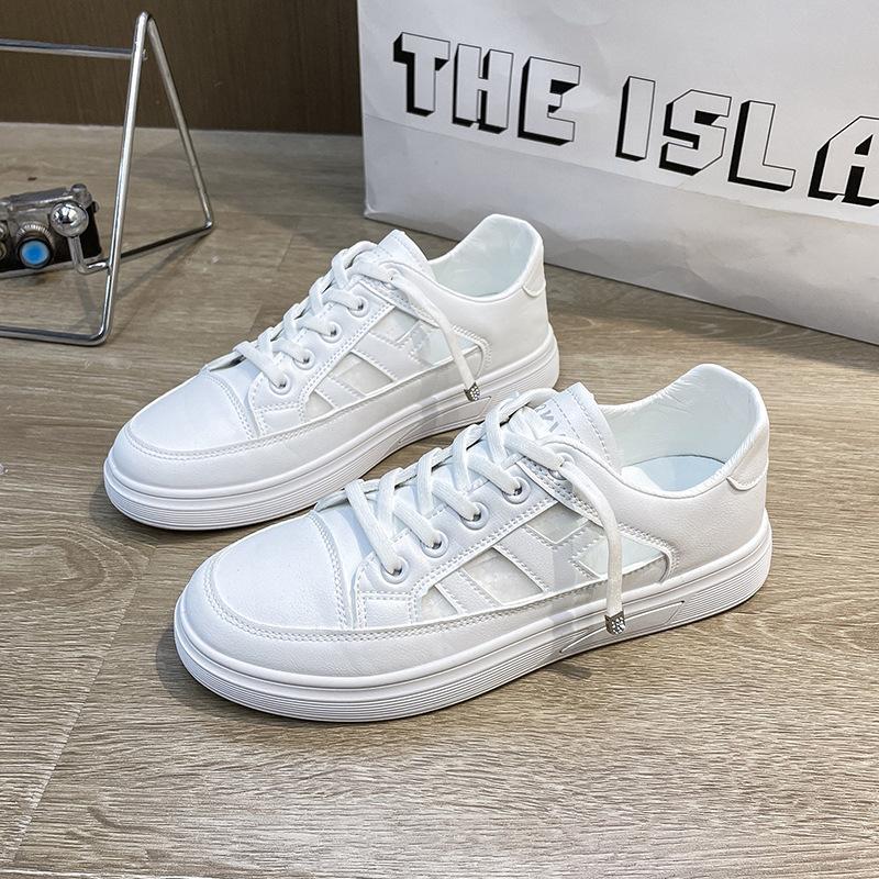

Little white shoes women s 2025 new summer flat baseplate shoes mesh breathable versatile niche casual sports shoes 35