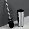 43cm Thickened Stainless Steel Long Handle Toilet Brush with Base Bathroom Cleaning Tool