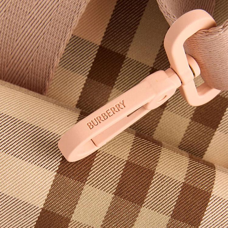Burberry Check Print Button Pocket Cotton Tote Bag Women Tote Bags Beige 80193105