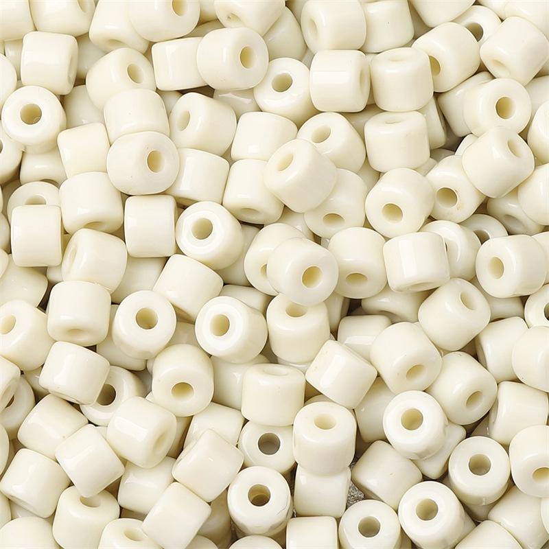 

6 мм Цилиндрические Кремовые Бусины Цепочка для Телефона - Акриловый Разноцветный DIY Материал для Ювелирных Изделий