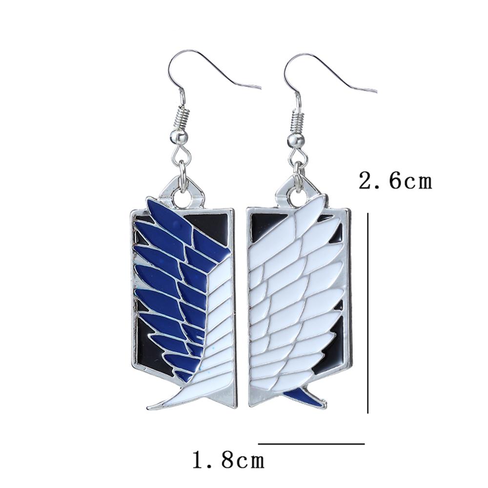 Anime Attack Keychain Titan Wings of Liberty Scouting Legion Cosplay Fans Pendant Necklace for Women Earrings Jewelry Gifts