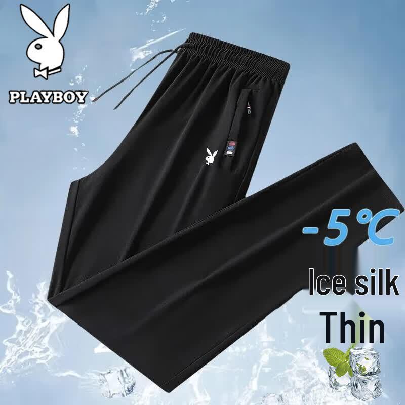 

PLAYBOY Men s Ice Silk Casual Sports Pants L