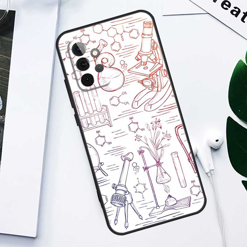 Biology and Chemistry For Samsung Galaxy A34 A54 A14 A55 A35 A15 A53 A33 A13 A05 A06 A16 A22 A32 A52 Phone Case