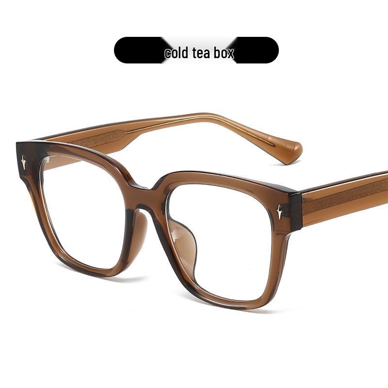 

Women s Fashion TR90 Anti-Blue Light Rivet Eyeglass Frame with Propionate Insert Legs