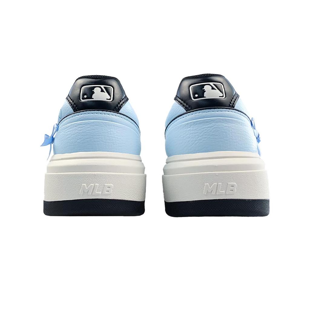 MLB Chunky Liner Abrasion Resistant Slip Resistant Low Top Skateboard Shoes Unisex Black White Blue 3ASXCA12N-50WHS(Team652-M)