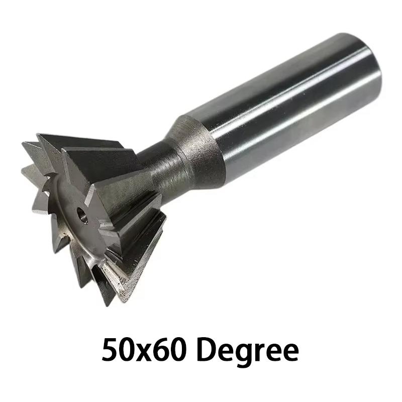 High speed steel ultra hard straight shank multi blade dovetail groove milling cutter, a double-edged tool for machining