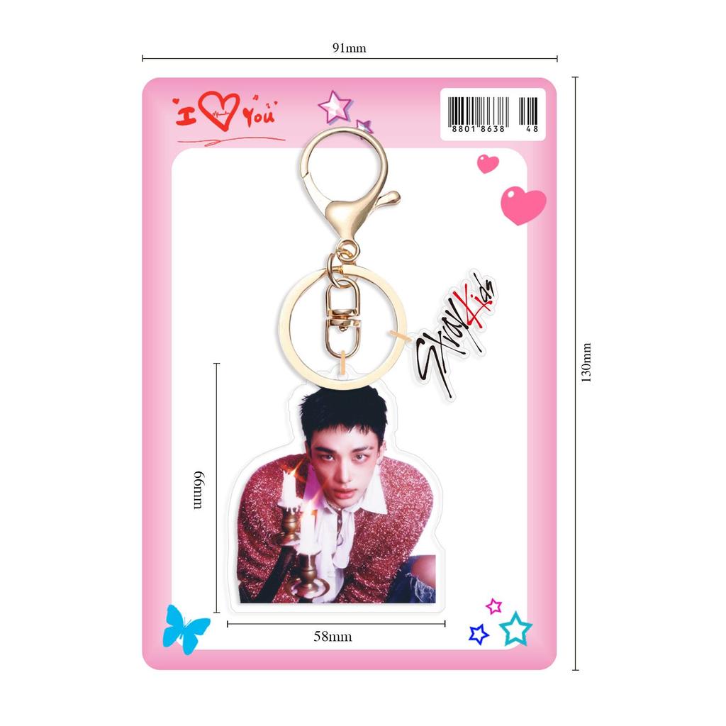 Stray Kids 'DO IT' Star Support Double-Sided Acrylic Pendant Keychain DIY