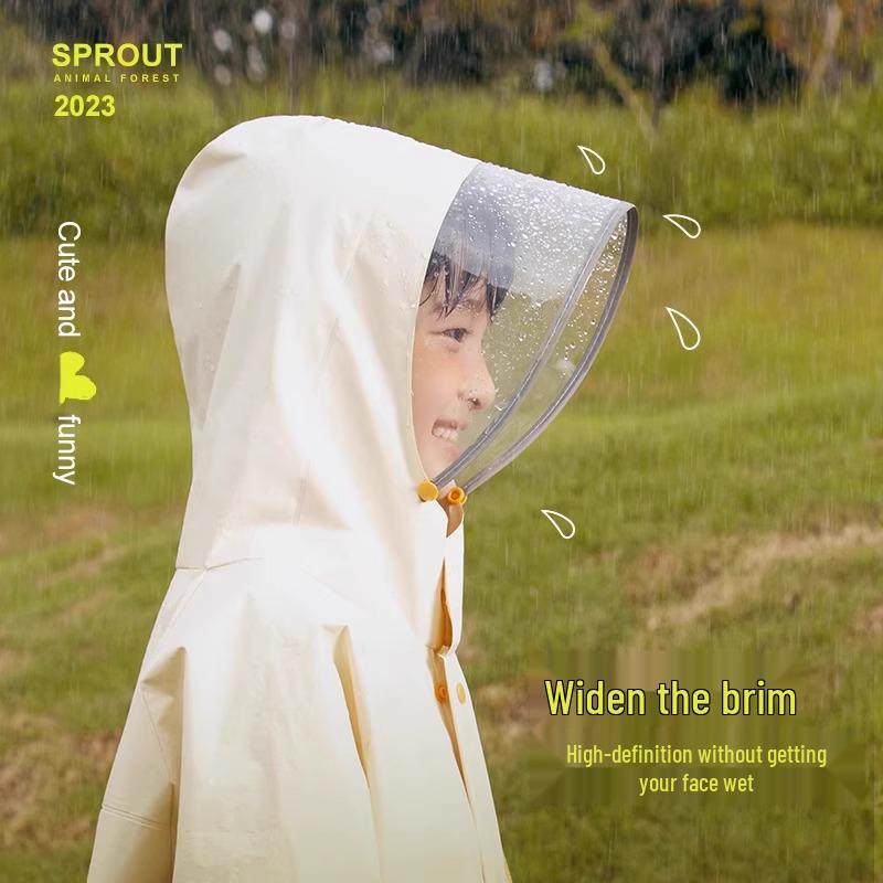 Nagy Gyermek Esőkabát Lányoknak és Fiúknak, 8 éves, Egyrészes Poncsó Hátizsákhellyel, Iskolahasználatra, Esőálló.