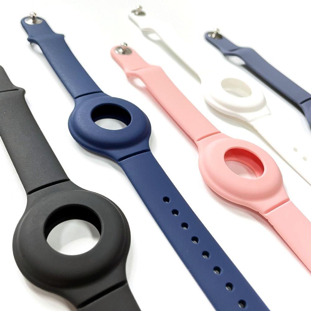 Anti-lost Tracker Holder Lightweight Children Locator Colorful Wrist Strap for AirTag Kid