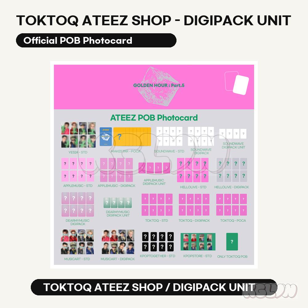 Pre-order ATEEZ GOLDEN HOUR Part.5 POB Photocard Select Kpop