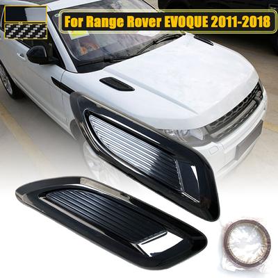Fake Front Hood Vent Slat Air Wing Trim Decoration Sticker Cover Universal For Range Rover EVOQUE 2011-2018 Car