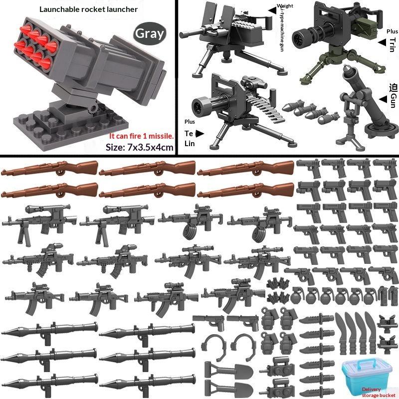 Kompatibler Baustein Militärpistole Miniatur Spezialeinheit Montage Junge Kind Polizei Soldat