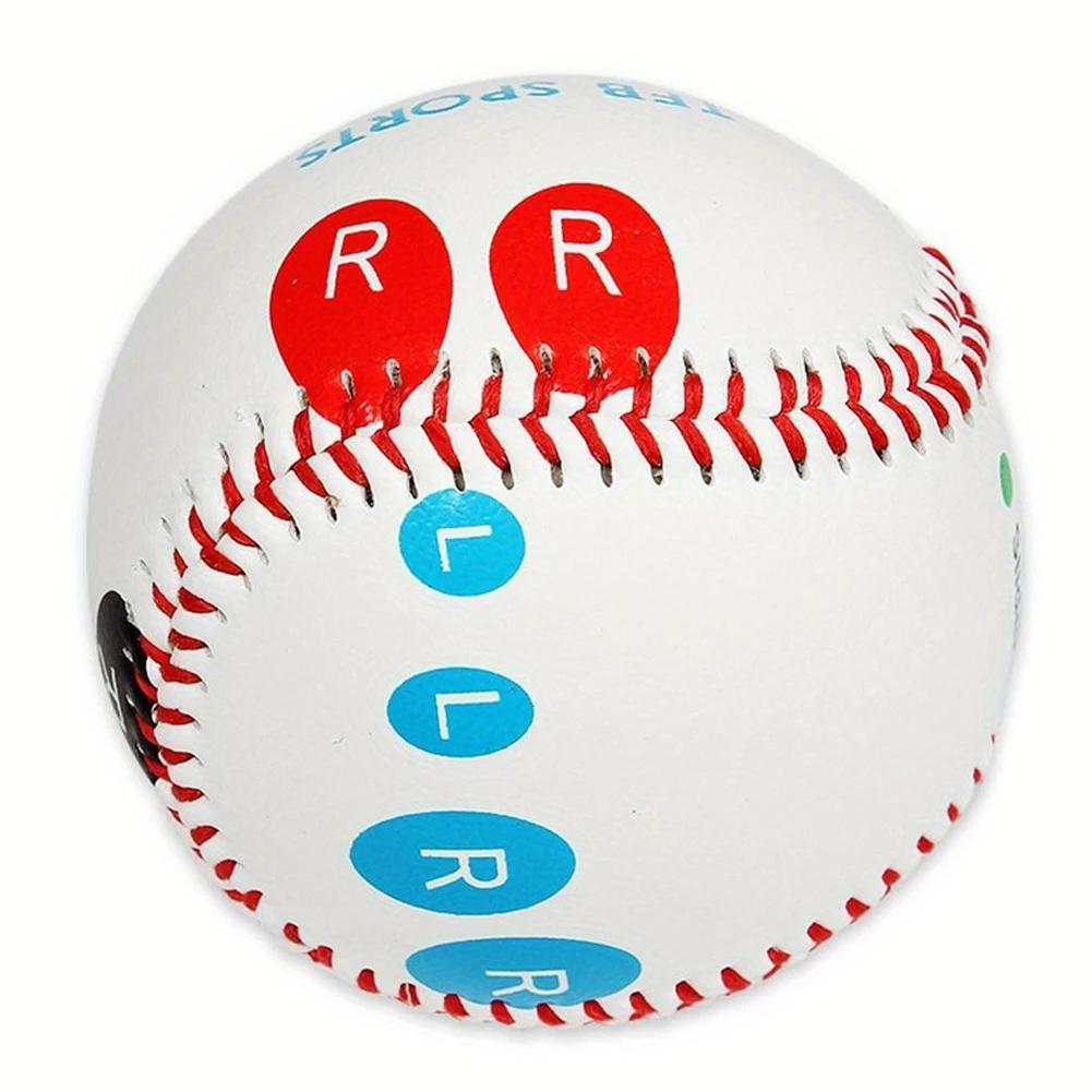 9 Inch Competition Training Baseball with Finger Placement Markers Outdoor Practice Baseball PVC for Adults Baseball Fans
