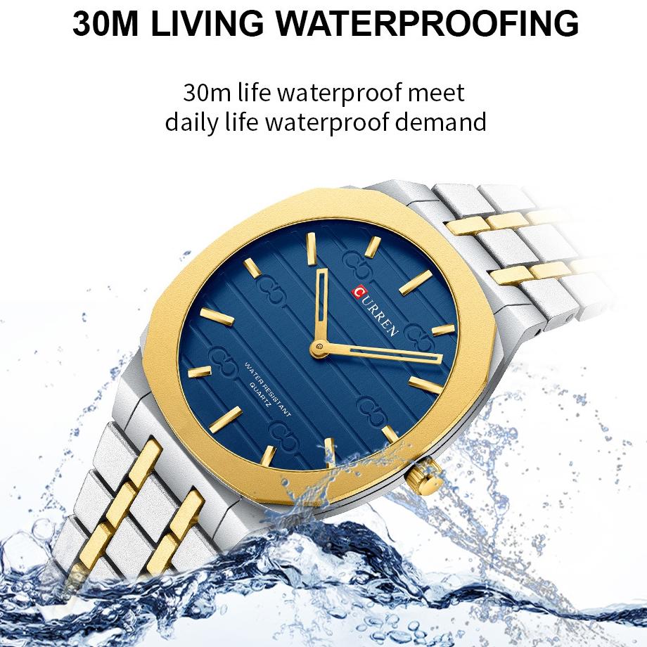 CURREN Fashion Brand Thin Quartz Watch Simple Personalized Colors Wristwatches Waterproof Clock