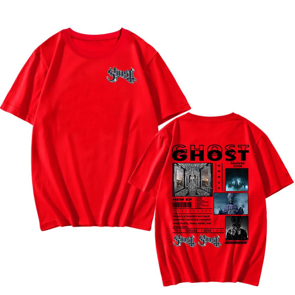 Ghost Band Skeletá Satanized T-shirt Mental Style Fashion 2025 New Tshirts Short Sleeve Cotton Mens T Shirt Band Graphic Clothes