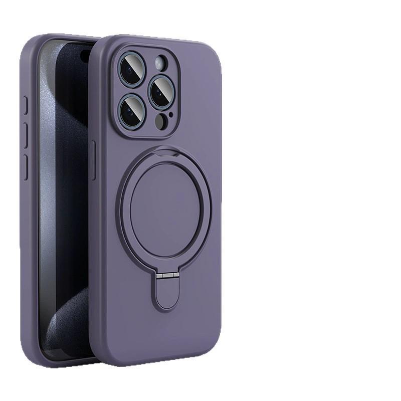 Applicable to iPhone17promax liquid silicone magnetic suction bracket mobile phone case Apple 16 skin feeling all-inclusive anti-drop cover