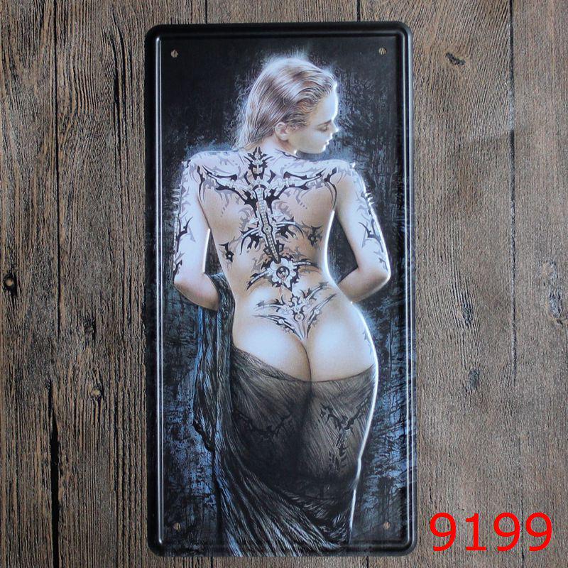 European & American Theme Tin Sign License Plate - Vintage Decor for Restaurants & Cafes