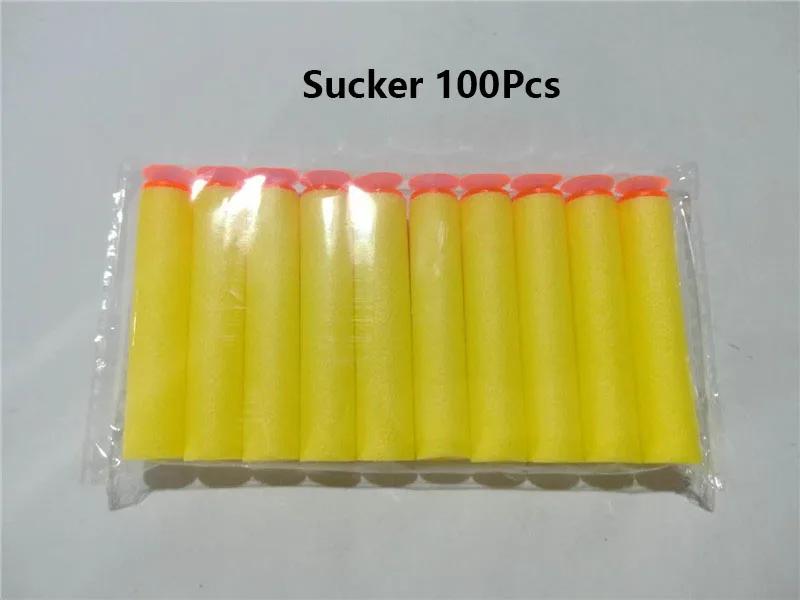 P50/100pcs 7.2cm For Soft Bullets Darts Round Head Refill Sponge Darts Children Toy Gun Sccessories Bullet For Nerf Blasters