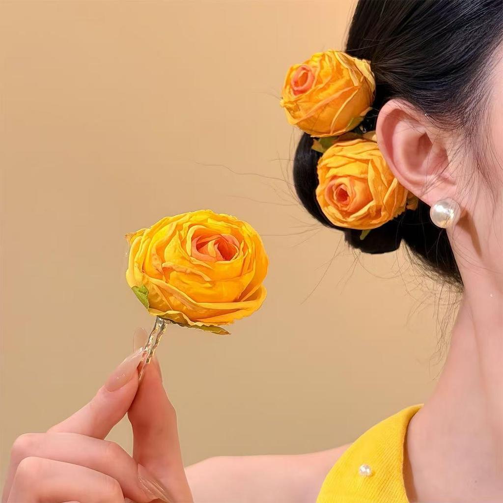 Sandalwood Women's Hairpin: Elegant Modern-Chinese Style Wooden Updo Stick
