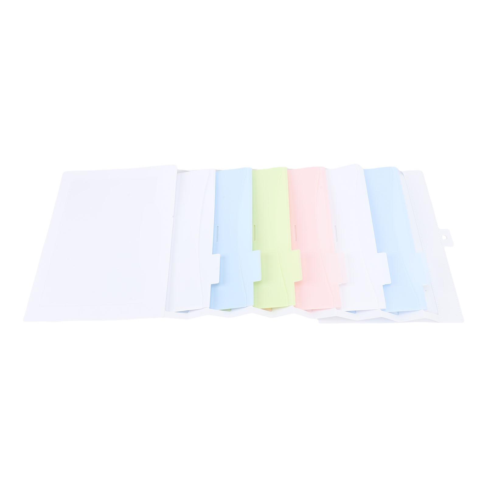 

Multi Layer File Storage Bag 6 Colors Pocket Multifunctional Hanging File Folder for Family School Office Travel