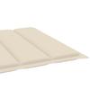 Sun Lounger with Cushion Solid Acacia Wood