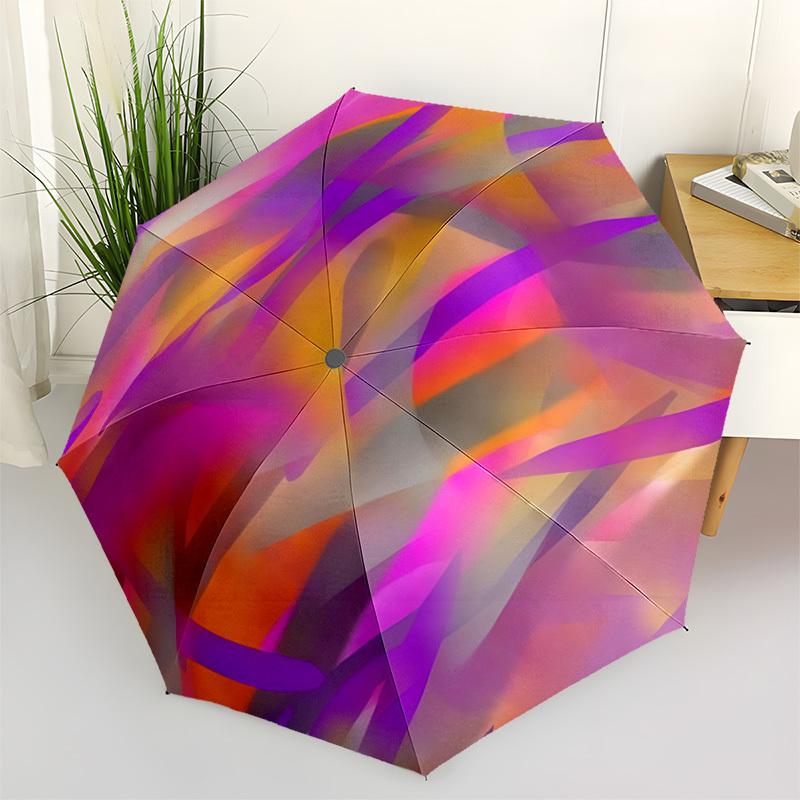 

1pc Flame Umbrella Portable Folding Umbrella Durable Iron Frame, Suitable for All Seasons Home Travel Outdoor yy260319055